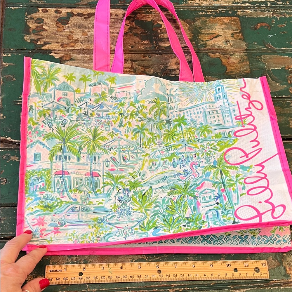 Lilly Pulitzer Tropical Pink and Green Tote